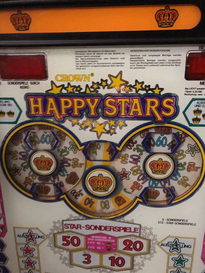 Spielautomat Vorderteil Deko Happy Stars in Altena