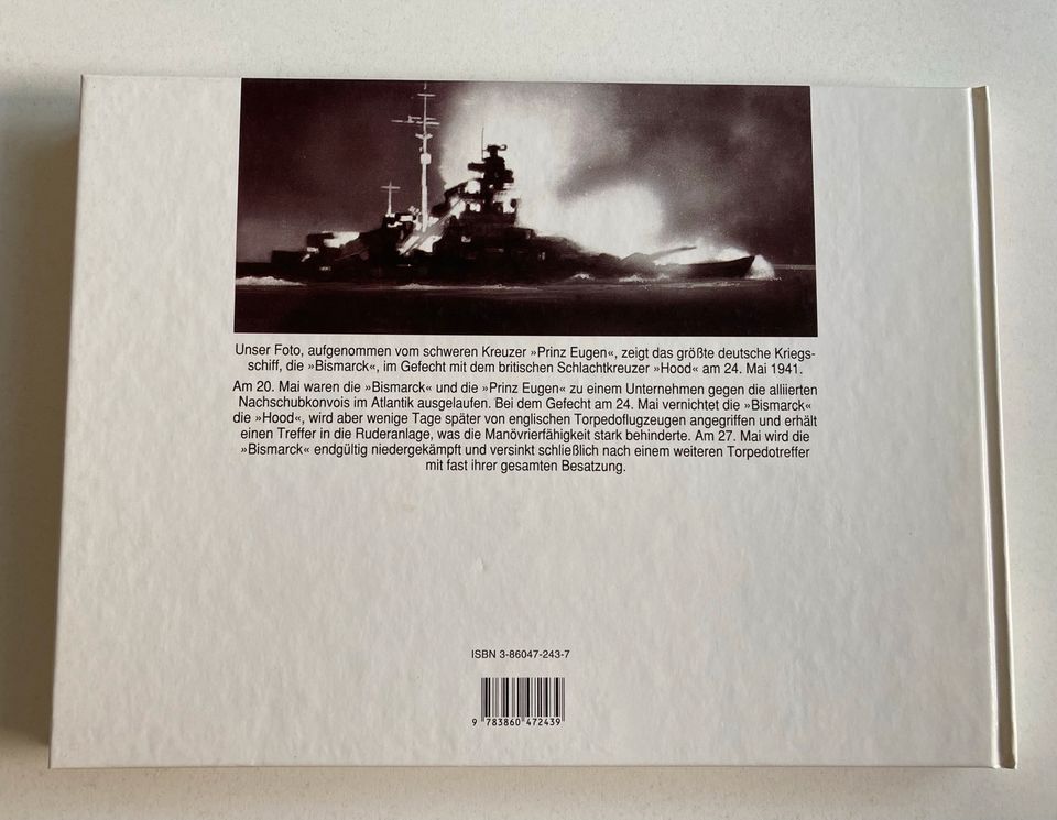 S. Breyer/G. Koop, „Schlachtschiff Bismarck“, Buch gebunden in Grasbrunn