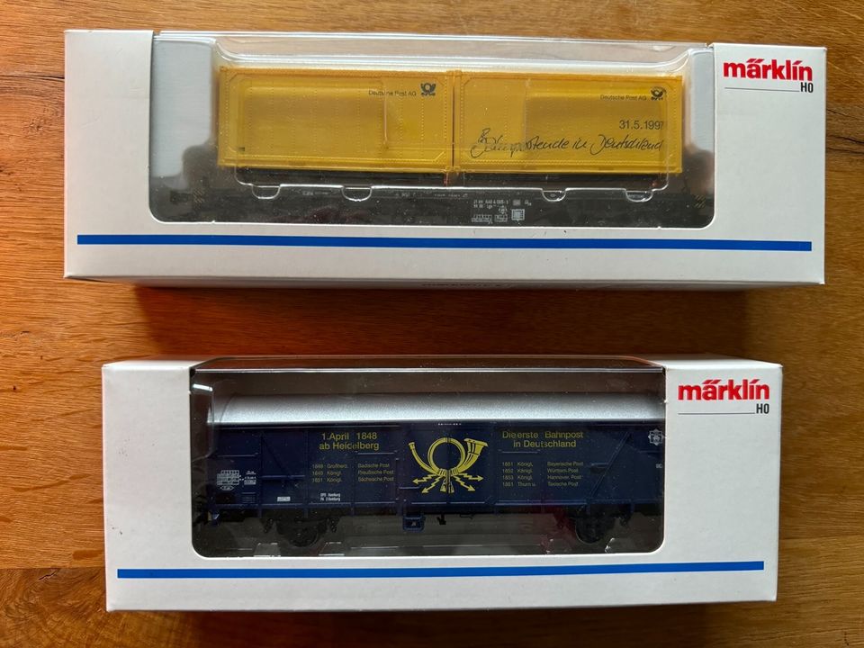 ‼️ Märklin H0 - 94020 und 47368 PMS Bahnpostwagen 1997 und 1998 in Eigeltingen
