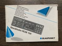 Bedienungsanleitung Blaupunkt Stockholm RCM 104 HISTORISCH München - Bogenhausen Vorschau