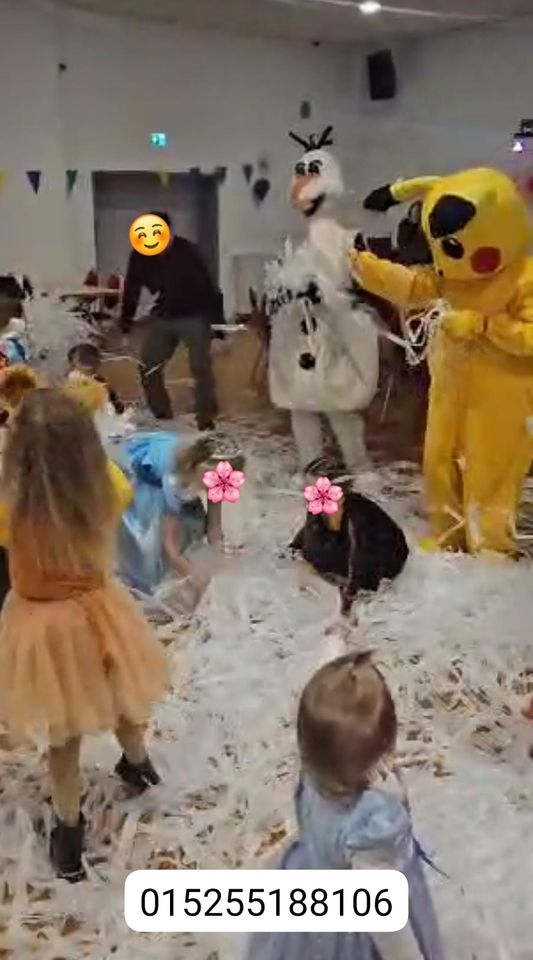 Olaf,Pikachu,Maskottchen,Kindergeburtstag,Elsa Party,Überraschung in Bielefeld