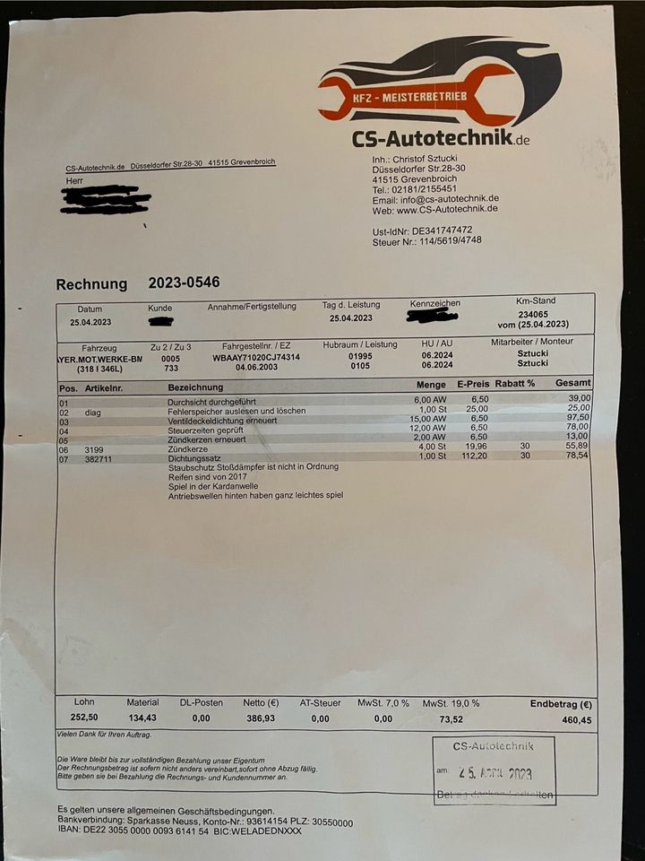 BMW E46 318i Ringtool in Dormagen