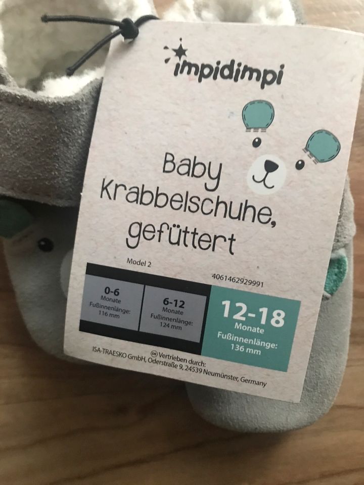 Baby Krabbelschuhe 12-18 Antirutschsohle in Manching