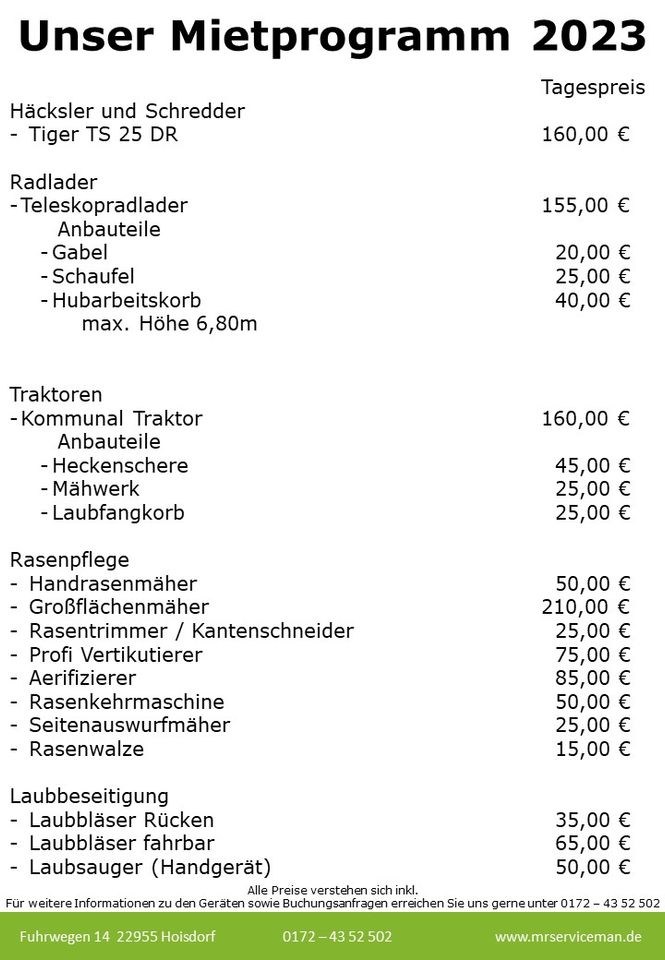 Motorheckenschere Verleih / Vermietung / zu vermieten in Hoisdorf 