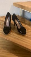 High Heels, Pumps, Wildleder, mit Schleife,Schwarz,Gr.36 Marburg - Wehrda Vorschau