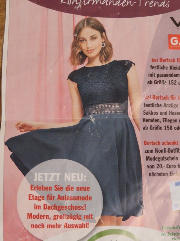 Cocktailkleid, Kleid, Bolero, Gr. 34, Vera Mont, blau, TOP in Schömberg b. Württ