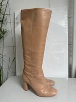Zara Premium Slouch Stiefel half Knee Leder beige wie neu 40 Deggendorf - Mietraching Vorschau