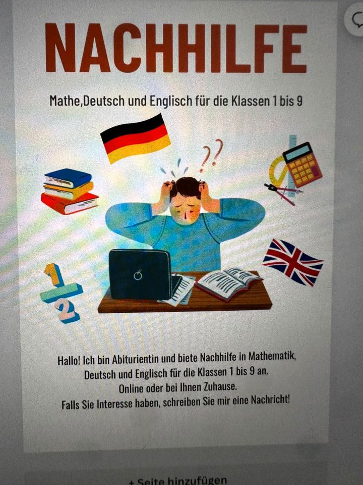 Nachhilfe in Mathe, Englisch und Deutsch in Mönchengladbach