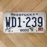 USA Nummernschild Kentucky 6000 Kennzeichen m. Autogramm, vintage Brandenburg - Ludwigsfelde Vorschau