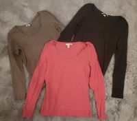 3 schlichte Langarmshirts, braun und pink, Größe M, H&M Nordrhein-Westfalen - Rheine Vorschau