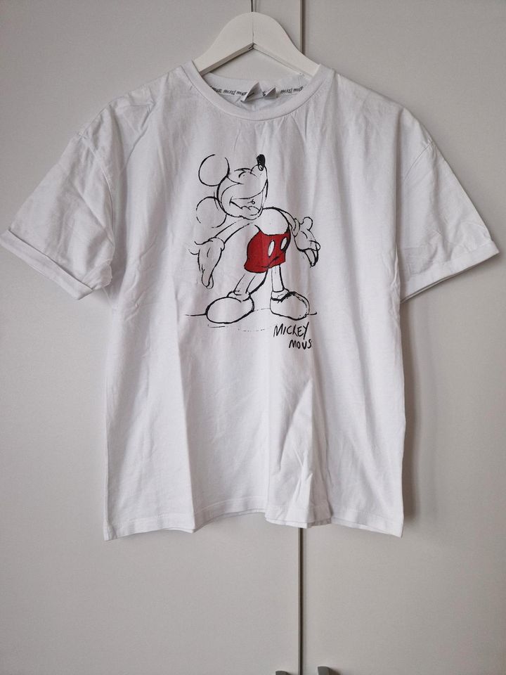 Disney, Mickey Mouse Shirt, kurzarm, Damen, weiß, 38/40 in Lünen