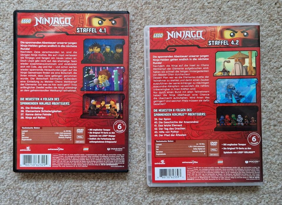 2 x DVD Lego Ninjago Staffel 4.1 und 4.2 / 10 Folgen in Zwickau