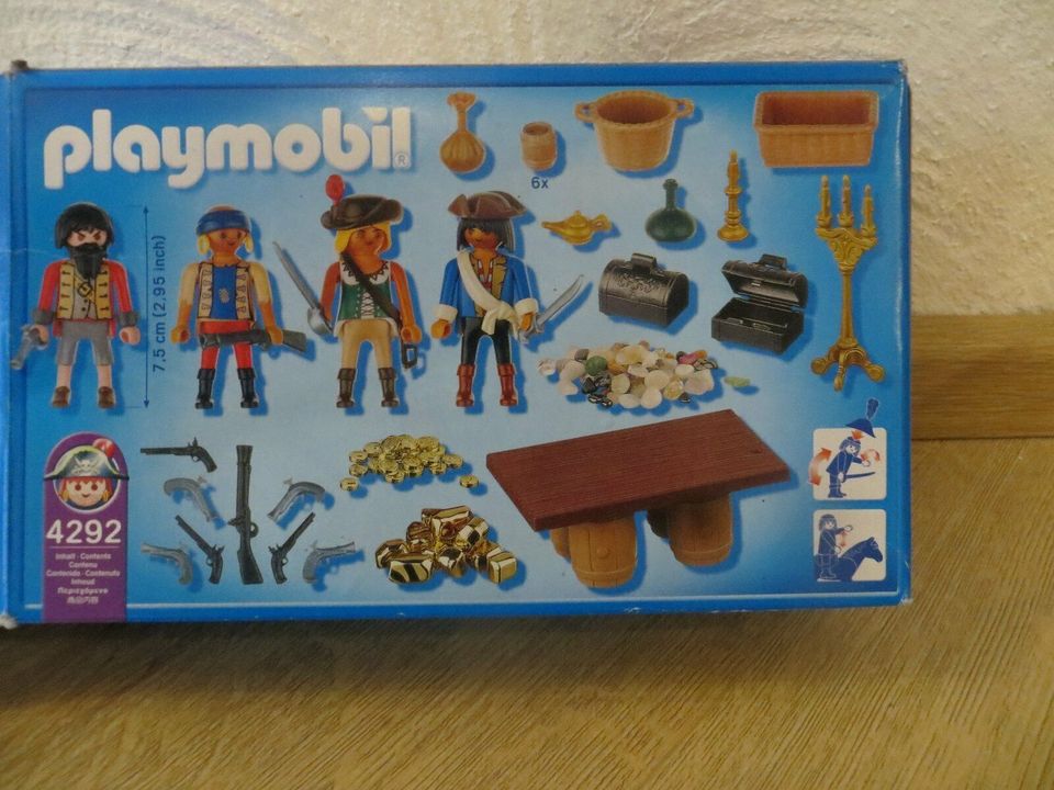 Playmobil 4292 Piratenbande mit Beuteschatz und Rumfässern in Diemelsee