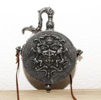 Schießpulver Flasche Retro Wappen Ritter Zinn Guß 22,5cm Nordrhein-Westfalen - Schwerte Vorschau