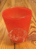 Übertopf Glas Orange mit Rosenblüte Deko Pflanzen Vase Blumen Berlin - Charlottenburg Vorschau