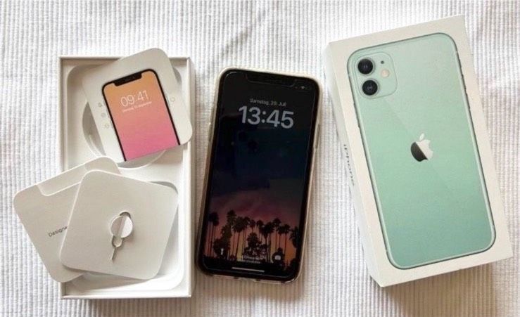 Top Iphone 11 in OVP mit Zubehör 64 GB 1. Hand 88% Akku mintgrün in Oberhausen