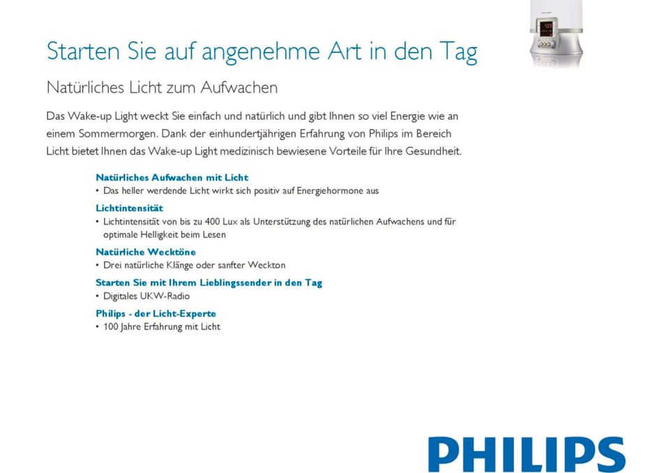 Philips HF3461 Wake-up-Light, Lichtwecker Neuwertig in Feucht