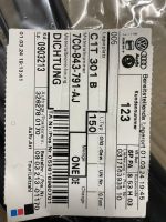 Dichtung 7C0843791 AJ VW Crafter Neu OVP Schwerin - Görries Vorschau