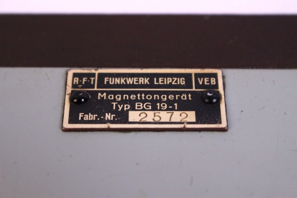 RFT Magnettongerät Tonbandgerät BG 19-1 Funkwerk Leipzig 1951-53 in Dresden