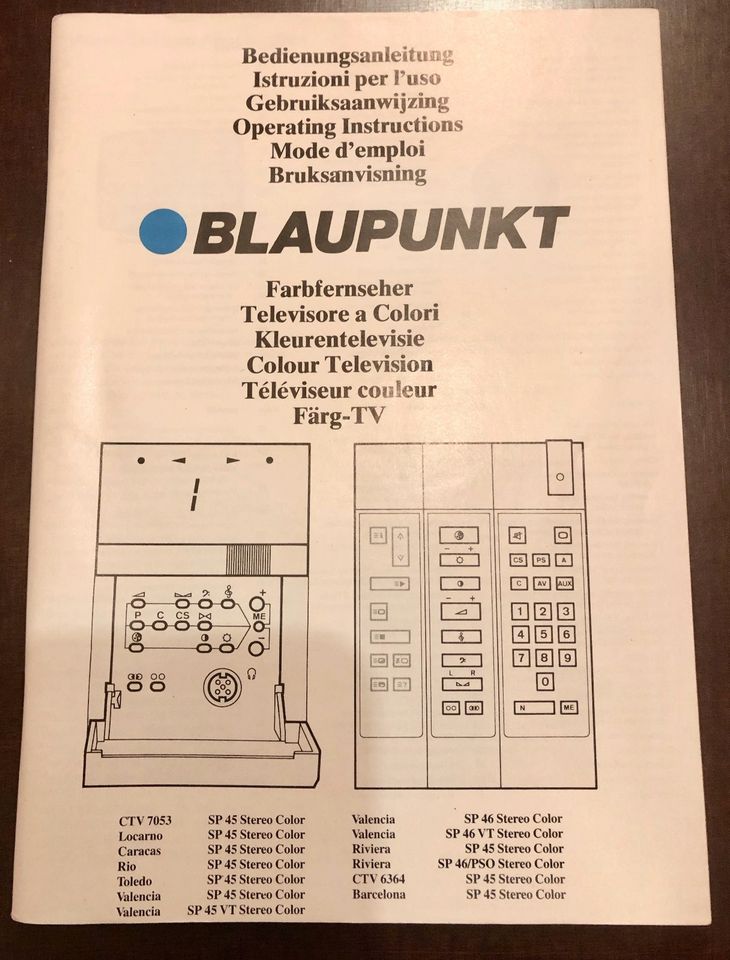 Manual/ Bedienungsanleitung Blaupunkt in Barsbüttel