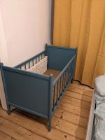 ⭐Kinderbett Babybett Gitterbett Vintage Retro Taubenblau Bonn - Poppelsdorf Vorschau