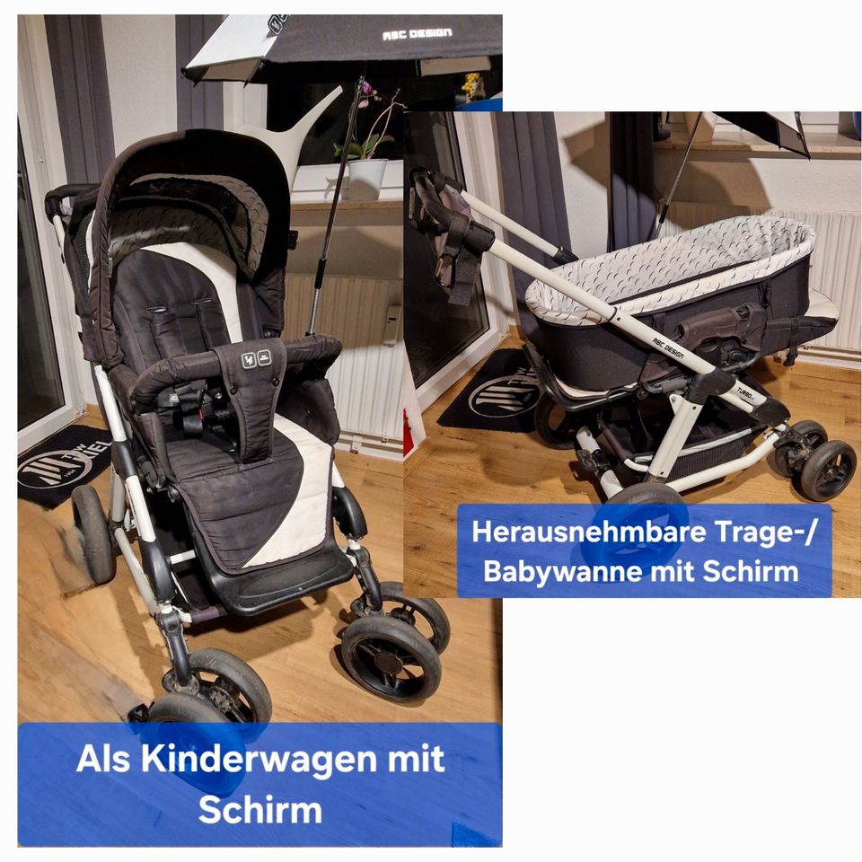 Kinderwagen ABC 6S TURBO mit viel Zubehör in Altenholz