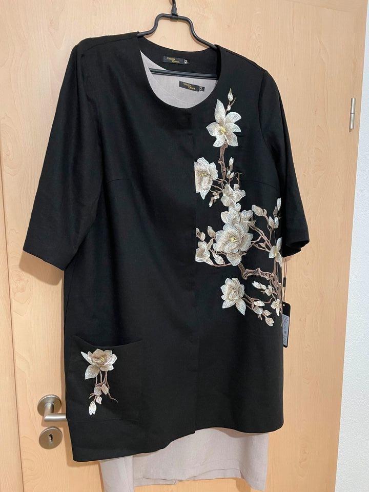 Zweiteiler Damen Kleid Jackett festlich Leinen XL 44-46 neu in Bad Saulgau