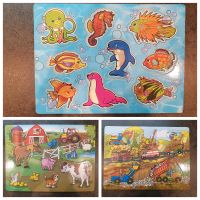 Puzzle aus Holz Bauernhof, Baustelle, Fische, Kleinkinder Bayern - Feuchtwangen Vorschau