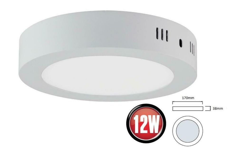LED Deckenleuchte Deckenlampe Aufputz 12W-24W + Trafo Küche Flur in Essen