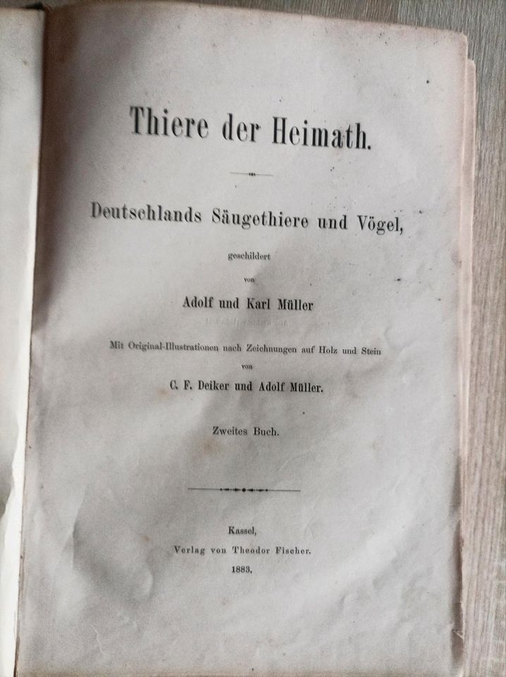 2 alte Bücher Tiere der Heimat in Greiz