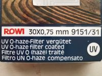 UV-Filter Camcorder ROWI 30x0,75 mm 9151/31 Schleswig-Holstein - Itzehoe Vorschau