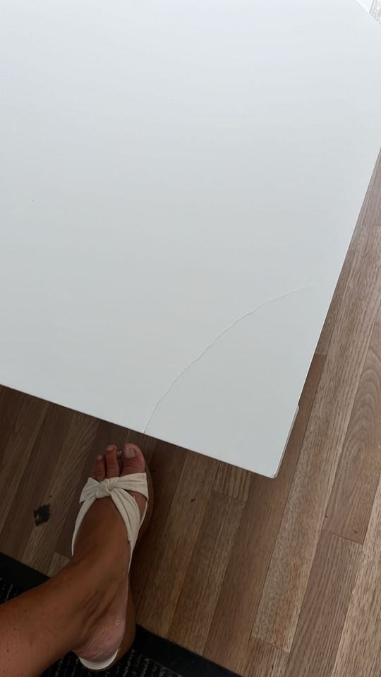 Ikea Malm Nachttisch mit Mamorglas in Warburg