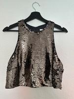 H&M Cropped Top Palietten, Gr. L Düsseldorf - Bilk Vorschau