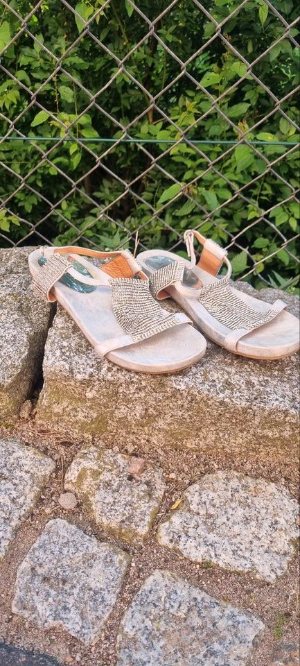 Alma en Pena tolle Sandalen silber Glitzersteine Gr 38 in Erfurt