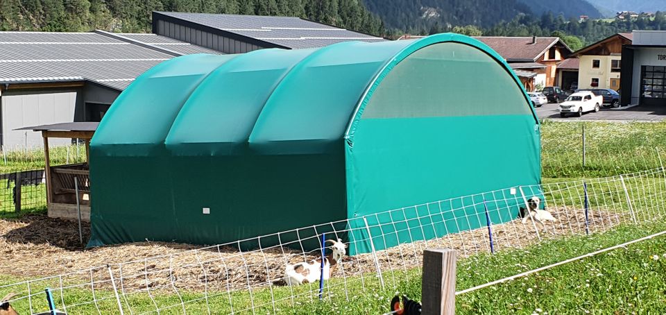 Weidezelt Rundbogenzelt Lagerzelt Offenstall, 6 m x 10 m stabil in Niederbreitbach