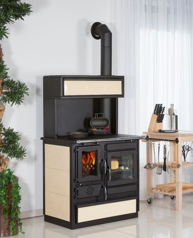 GlobeFire Küchenofen Alhena Créme 7 kW Kochen Backen Versand frei in Mühlhausen