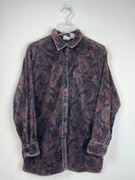 Vintage Velour Hemd - Retro Shirt - Oldschool - 90s - 80s - Gr. S Niedersachsen - Neuenhaus Vorschau