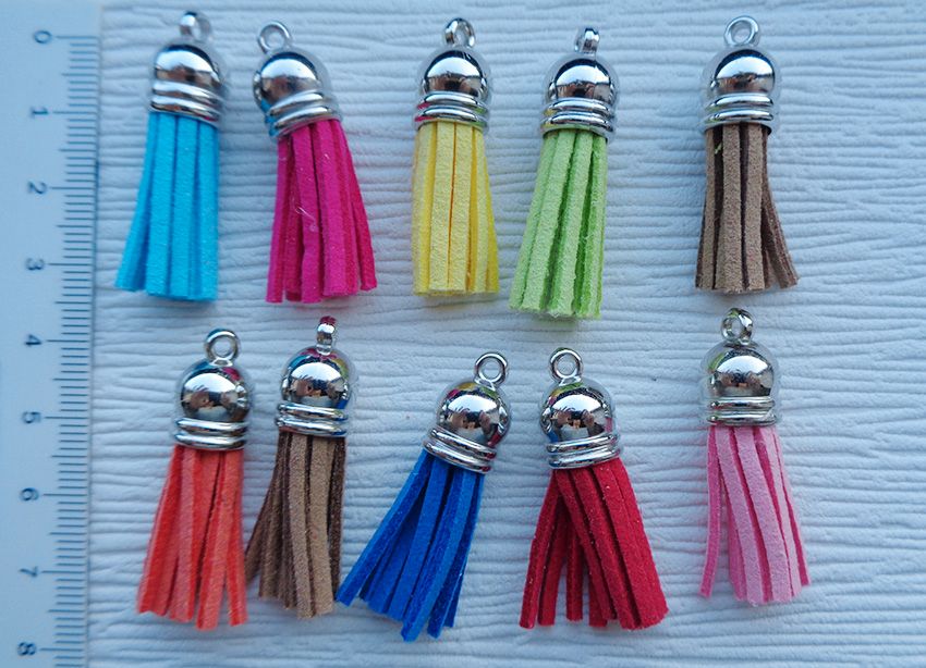 10 Quasten Tassels Reißverschluss Anhänger Zipper DIY nähen in Lauterecken