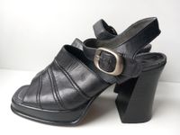 PIU DI  SERVAS  Damen Plateau Sandalen Gr.37 Schwarz Leder Nordrhein-Westfalen - Neuss Vorschau