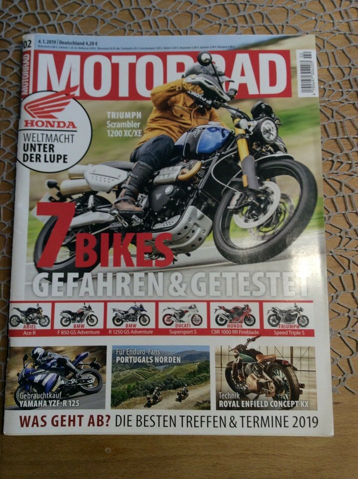 Motorrad Zeitschrift Heft 02, 01/2019 Yamaha YZF-R 125 in Jüchen