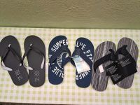 FlipFlops Badepantoletten blau grau schwarz Crivit 40 41 42 43 Hessen - Büttelborn Vorschau