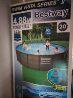 Bestway Pool 4,88x1,22 mit Sandfilterpumpe/ 3xSteinbach Kollektor Bayern - Stubenberg Vorschau