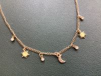 Choker Halskette Mond Sonne Sterne Himmel Strass Modeschmuck Leipzig - Knautkleeberg-Knauthain Vorschau