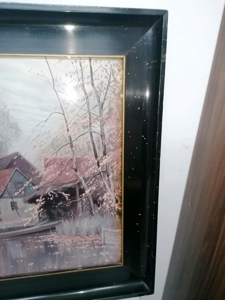 Bild Spreewald Herbst Landschaft Holzrahmen vintage in Cottbus