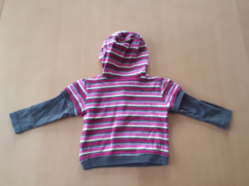 Kapuzenpullover, pink gestreift, Gr. 68, Topolino in Bornheim