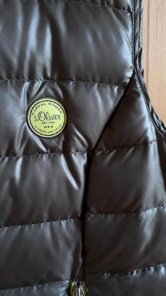 NEUWERTIG S.OLIVER Damen Daunen Weste Jacke 38 M taupe grau braun in Buchloe