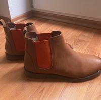 Stiefeletten in Cappuccino mit Orange❤️❤️Größe 39 super schick! Köln - Junkersdorf Vorschau