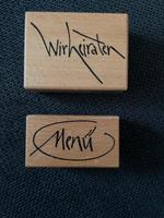 Stempel Holzstempel für Einladung zur Hochzeit und Menü Menükarte Bayern - Hohenwart Vorschau