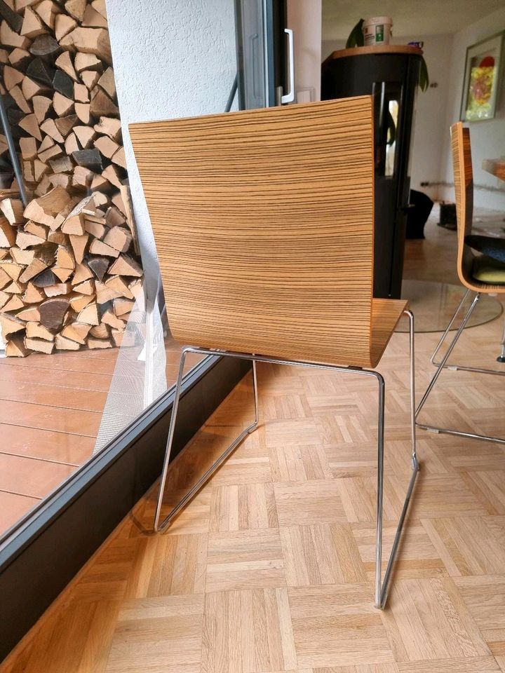 8x Design Stühle Kuadro Holz in Böblingen