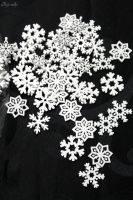 25 Stück weiße Sterne Schneeflocken Streudeko-Mix Holz weihnacht Sachsen - Striegistal Vorschau